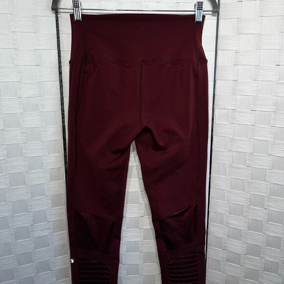 ALO Yoga Burgundy Moto Leggings - Picture 6 of 14